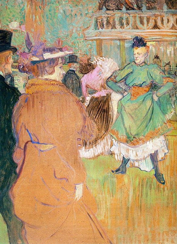 The Beginning of the Quadrille at the Moulin Rouge,  Henri  Toulouse-Lautrec